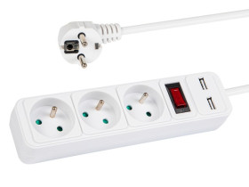 PRZEDŁ. SIECIOWY PR-370WSP/USB 3-GNI