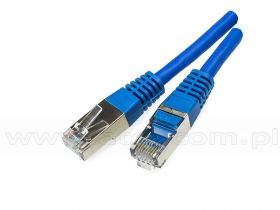 Patchcord FTP, kat6, 1,0m, niebieski, LSOH/LSZH