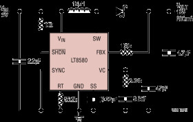 Boost/SEPIC/Inverting DC/DC Converter with 1A, 65V Switch, Soft-Start and Synchronization