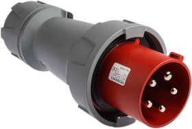 Złącze przemysłowe - zasilające 125A Wtyczka 400 V 3P + N + E Męski MENNEKES Czerwony Montaż na kablu IP67
