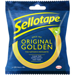 Sellotape 2928287 Original Golden Sticky Tape - 1 Roll 24mm x 50m