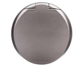 CELIANE Plakietka gniazda pojedynczego z klapką Tytan 068421