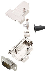 encitech 6355-8043-01 Zestaw listew męskich D-Sub DTSL09-LJSRG-S-HDP15-W-K, rzędy: 3, styki: 15, 45 °, 1 szt.