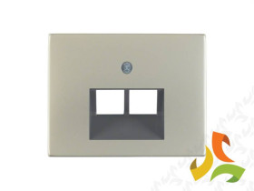 BERKER K.5 Płytka czołowa do gniazda przyłączeniowego podwójneo UAE stal szlachetna nierdzewna 14097004 HAGER