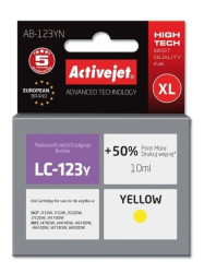 Tusz Activejet AB-123YN (zamiennik Brother LC123Y/121Y Supreme 10 ml żółty)