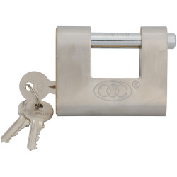 Faithfull FAIPLB80SHUT Brass Shutter Padlock 80mm