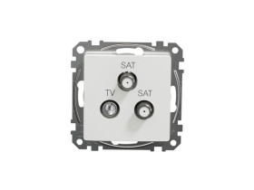 SEDNA DESIGN & ELEMENTS Gniazdo antenowe TV/SAT/SAT końcowe (4dB) białe SDD111481S SCHNEIDER ELECTRIC