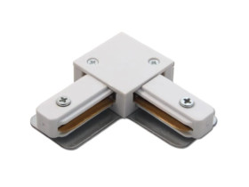 Łącznik Kątowy Biały 1-fazowy do Szyn Oświetleniowych