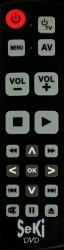 311216 Seki DVD, universal remote control with learning capability, bla
