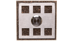 Przycisk Dzwonkowy Kwadratowy Z Podświetleniem Brązowy 1A/250V Pdk-251-Bra...