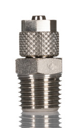 Złączka pneumatyczna R 1/8 męskie Wciskane 6 mm RS PRO Adapter gwintowany prosty R 1/8 męskie