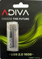 PENDRIVE 16GB ADIVA BLACK
