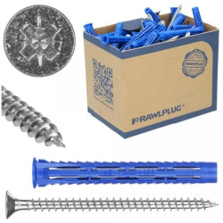 Kołki rozporowe uniwersalne 4ALL 6x50 z wkrętem z łbem stożkowym 4,5x60 50szt. RAWLPLUG