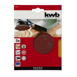 Papier ścierny na rzep ŚR. 125mm, K-80 49491908