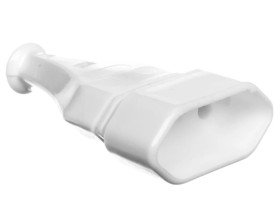 Gniazdo przenośne płaskie b/u EURO 2,5A 250V rozbieralne białe GN-11