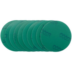 Draper 11952 Wet &amp; Dry Sanding Discs - Hook &amp; Loop 75mm 2000 Grit 10 Pcs