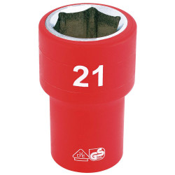 Draper Expert 31941 1/2&quot; Sq. Dr. Fully Insulated VDE Socket (21mm)