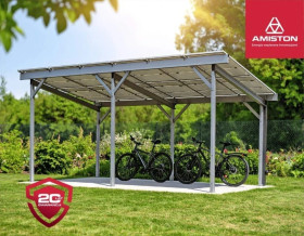 Wiata fotowoltaiczna IMPACT V3/ rozstaw 3.0/układ 3x7 (21 paneli)/uszcz. dach czarny