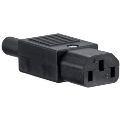 Bulgin PX0587 IEC Plug Screw Terminals 250V 10A Rewireable Straight Black