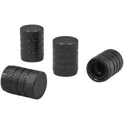 Sealey VCB4 Aluminium Valve Cap 4pc - Black Anodised