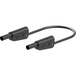 St&#xE4;ubli 662014-15021 Test lead 150cm black, flexible with 4mm plugs