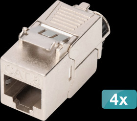 DN-93816-4 Keystone module, Cat.8.1, shielded, 4 pieces