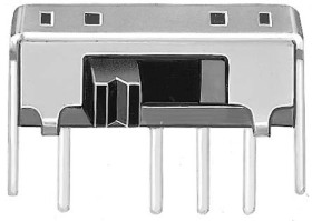 Przełącznik suwakowy, montaż PCB, 12V dc, 100 mA przy 12 V DC, -25 → +85°C, KNITTER-SWITCH