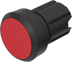 Pushbutton, unlit, groping, waistband round, red, front ring black, mounting Ø 22.3 mm, 45-2131.1120.000