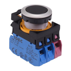 CW4B-M1E21B Black Metallic Momentary Push Button Switch 2NO-1NC IP65 IDEC
