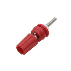 Gniazdo bananowe montażowe średnie izolowane czerwone / 1860