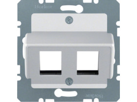 B.Kwadrat/B.7 Płytka czołowa do gniazda modularnego Krone alu mat lak 14641404 HAGER