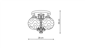 Plafon Sada Do Eleganckiej Sypialni Z Dekoracyjnymi Kloszami Lp-119/3C Light...