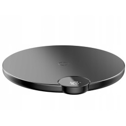 Ładowarka siec.indukcyjna BASEUS QI wyświetlacz LED CZARNA