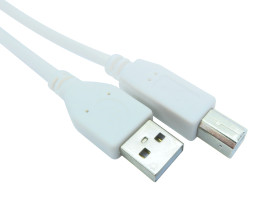Kabel USB Złącze A USB A Złącze B USB B dł. 4.5m Przewód USB USB 2.0 kolor: Biały