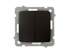 KARO Wyłącznik podwójny IP-20 zaciski gwintowe czekoladowy metalik ŁP-17S/m/40 OSPEL