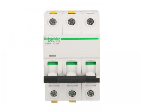 Wyłącznik nadprądowy 3P C 20A 6kA AC iC60N-C20-3 Acti9 A9F04320