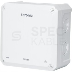 Puszka instalacyjna natynkowa NFK14 140x140x81mm hermetyczna IP66 bezhalogenowa LSOH biała NEPTUN Compact F-TRONIC