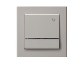 SONATA Wyłącznik zwierny przycisk światło z podświetleniem niebieskim kaszmirowy ŁP-5RS/m/82 OSPEL