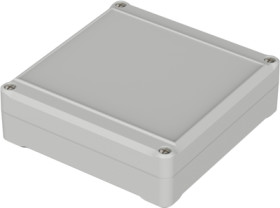 ABS enclosure, (L x W x H) 122 x 120 x 37 mm, light gray (RAL 7035), IP65, 63213200