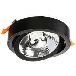 Oprawa RONDO-111 WPUST ES111 czarna piaskowana aluminiowa okrągła QR111 AR111