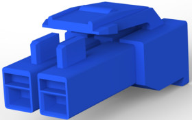 Plug housing, 2 pole, pitch 3.96 mm, straight, blue, 176271-6