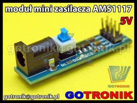 Moduł zasilania AMS1117-5V z gniazdem DC