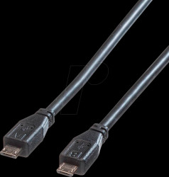 02.11.53 USB 2.0 cable, micro A connector to micro B connector, 1.8 m