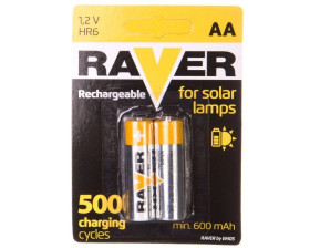 Akumulator Ni-MH R6 / AA 600mAh RAVER SOLAR /blister 2szt/ B7426