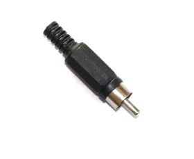 Wtyk RCA CHINCH -plastik czarny (4szt)