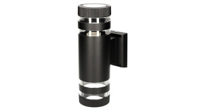 Lampa Elewacyjna Sierras Kinkiet Dwukierunkowy 2Xe27 Okrągła Kolor Czarny Mk...