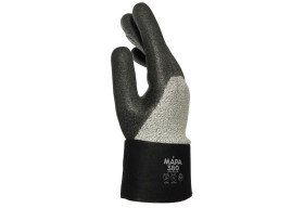 Rękawice robocze rozmiar: 8 materiał: Nitryl zastosowanie: Abrasion Resistant, Cut Resistant, General Purpose, Puncture