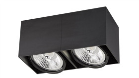 Spot Lampa Natynkowa Box Kolor Czarny Metal, 2Xgu10 (Es111) Ip20 Acgu10-117-N...