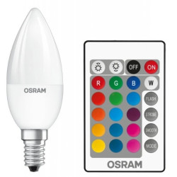Żarówka LED E14 B35 4,5W = 25W 250lm RGBW 180 OSRAM Star + PILOT