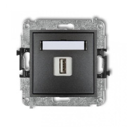 MINI Gniazdo pojedyncze USB-AA 3.0 grafitowe 11MGUSB-5
